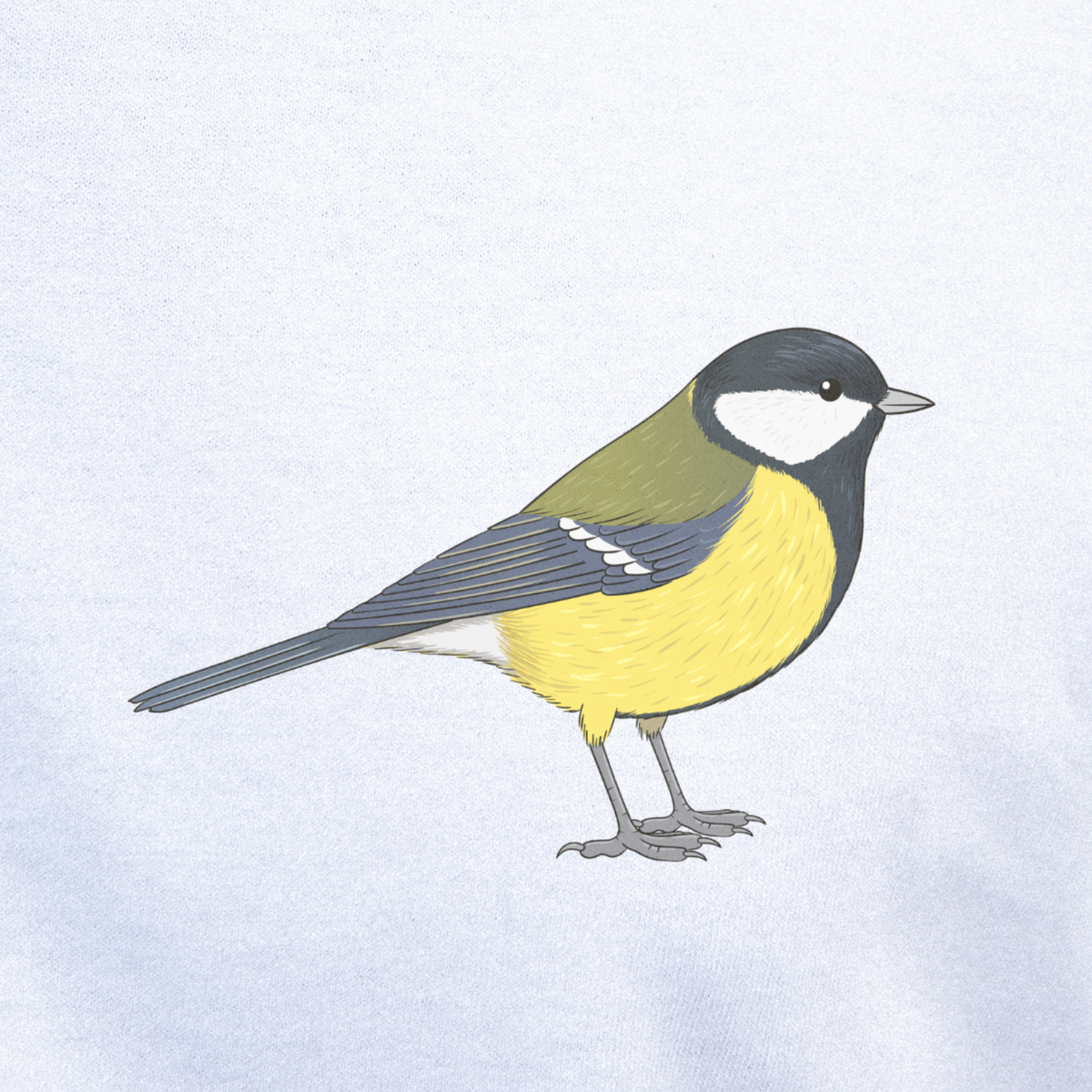 Birdex close-up mockup - Great Tit Unisex T-shirt