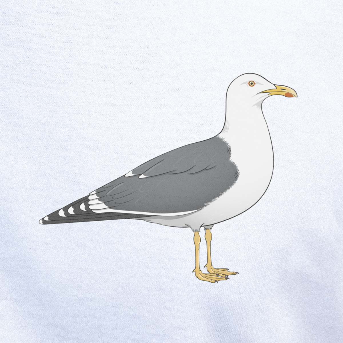 Birdex close-up mockup - Lesser Black-backed Gull Unisex T-shirt