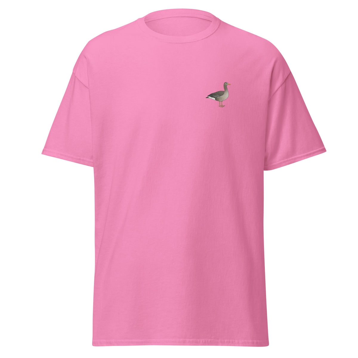 Greylag Goose unisex bird T-shirt in Azalea