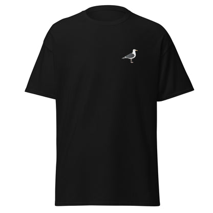 Great Black Backed Gull unisex bird T-shirt in Black