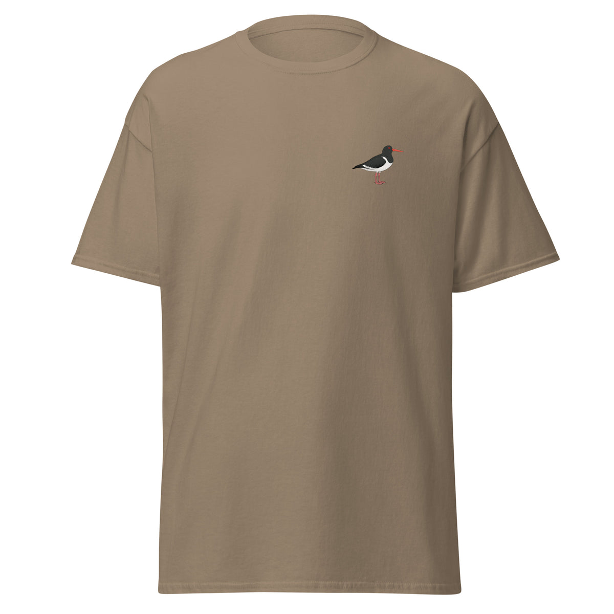 Oystercatcher unisex bird T-shirt in Brown Savana