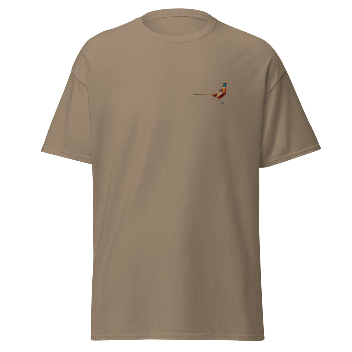 Pheasant unisex bird T-shirt in Brown Savana