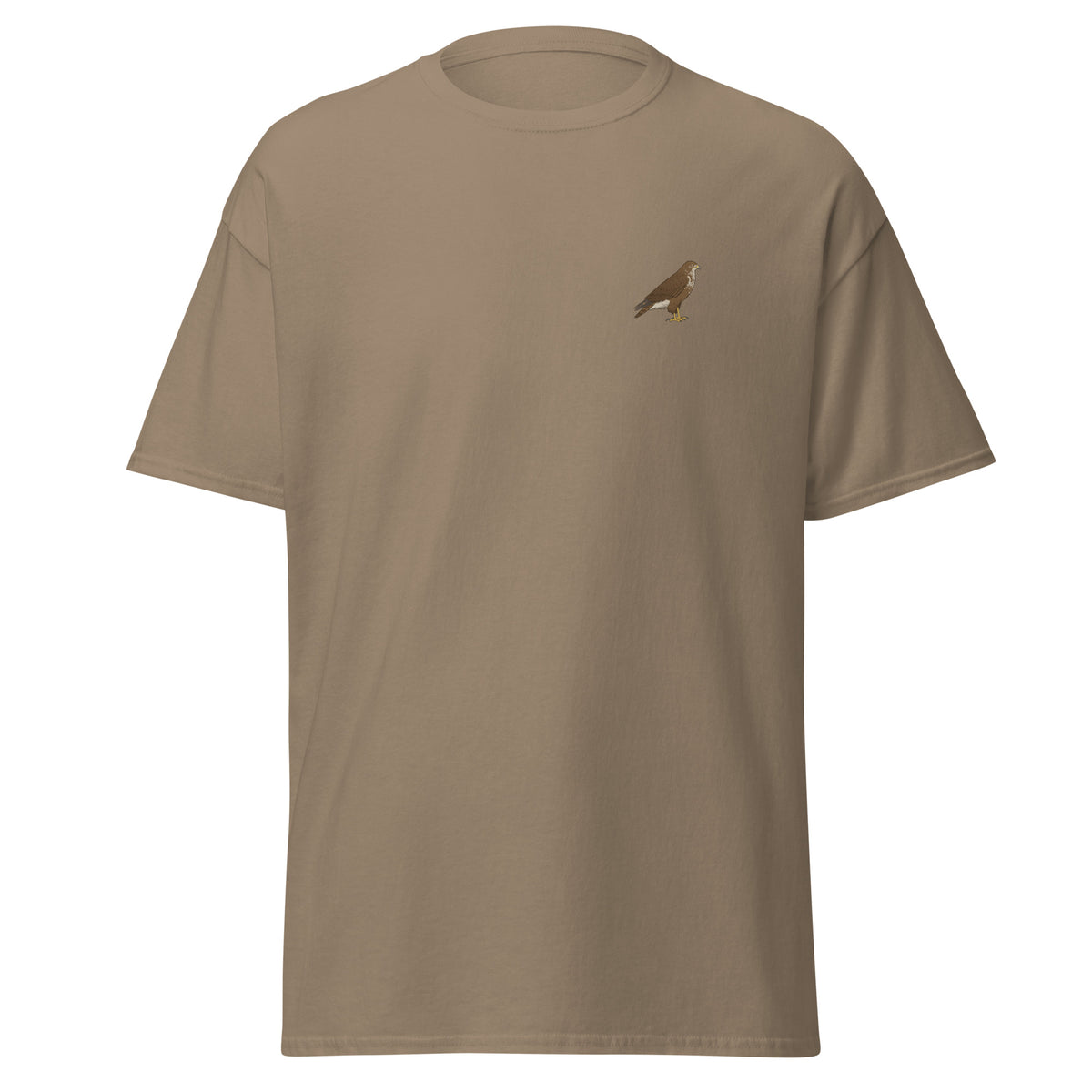 Buzzard unisex bird T-shirt in Brown Savana