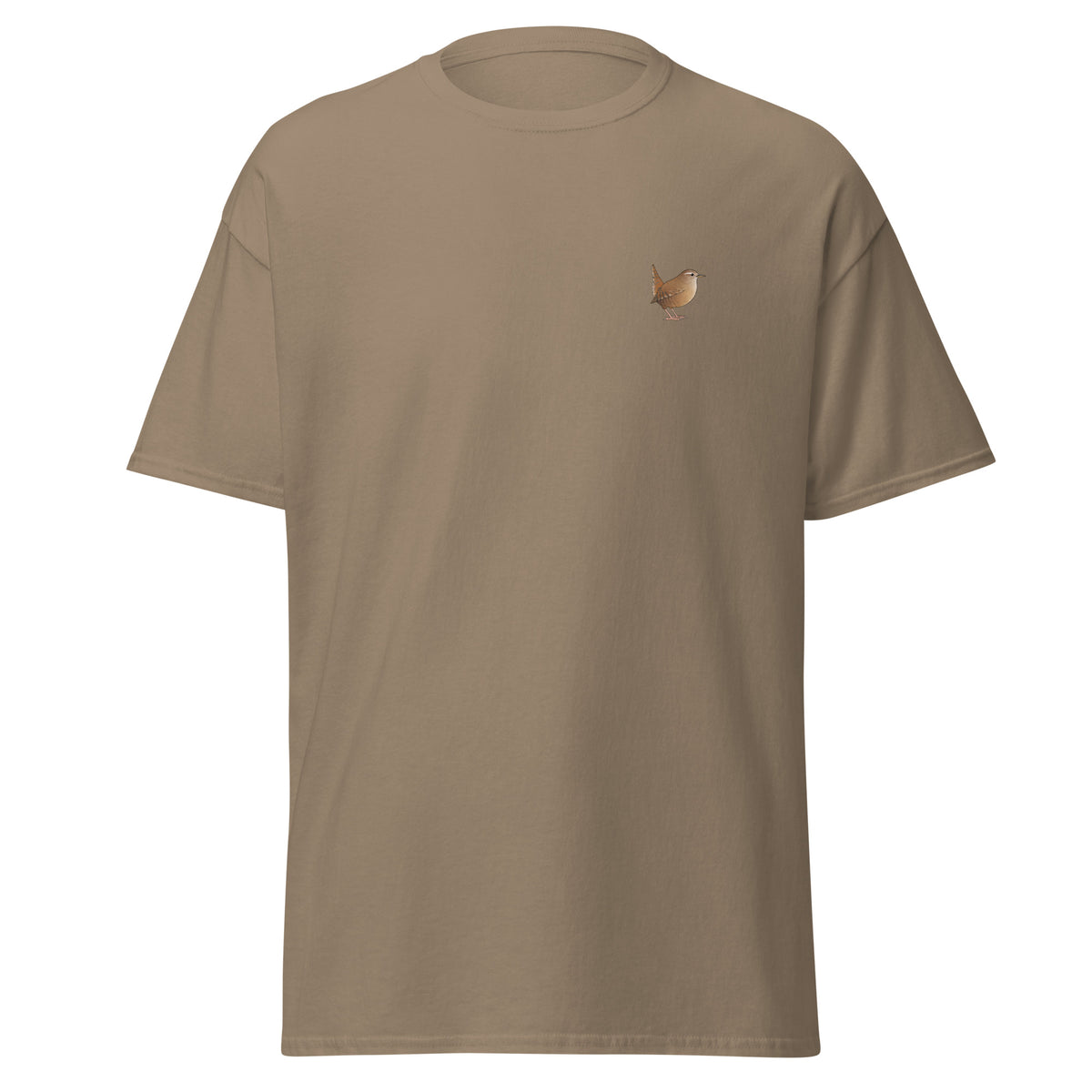 Wren unisex bird T-shirt in Brown Savana