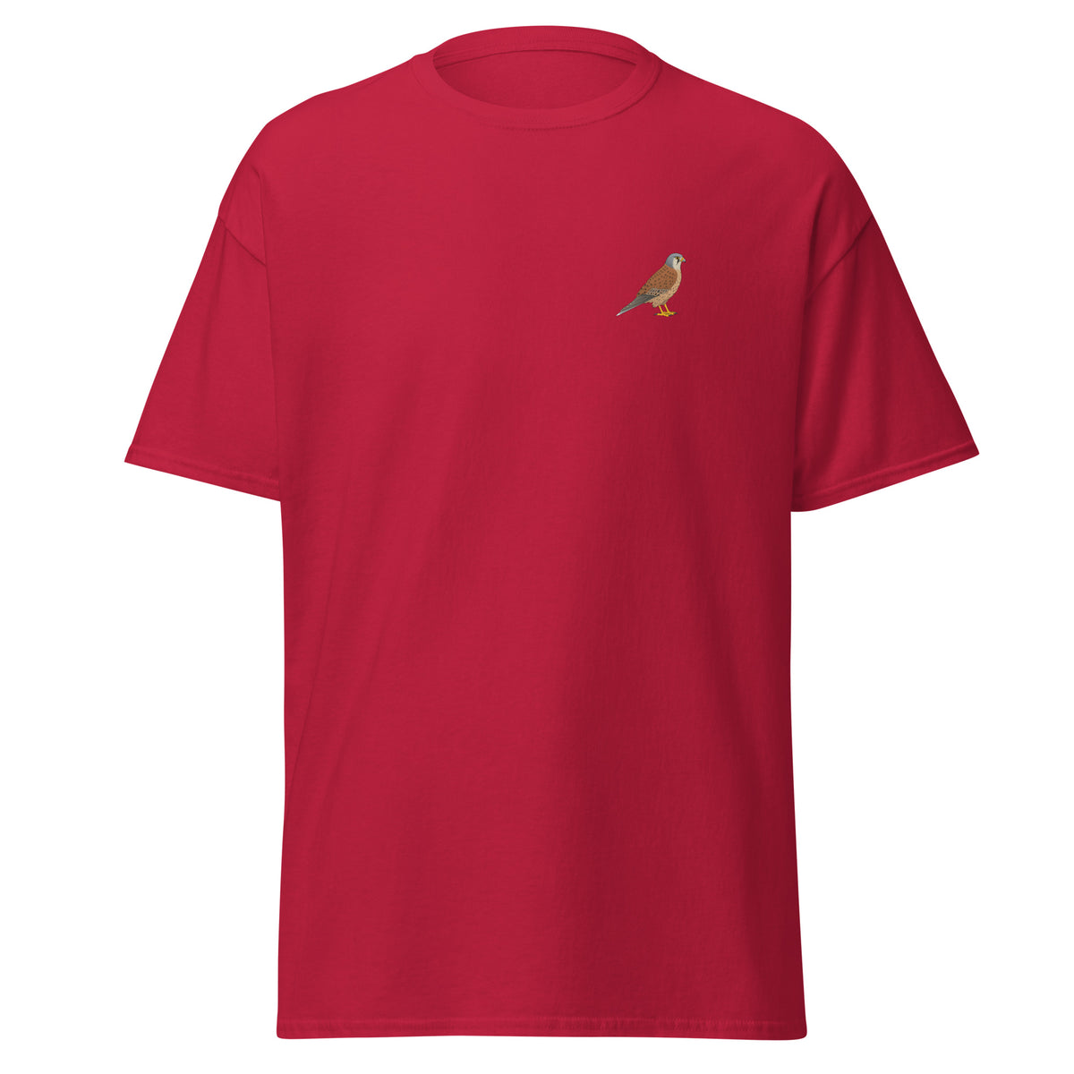 Kestrel unisex bird T-shirt in Cardinal