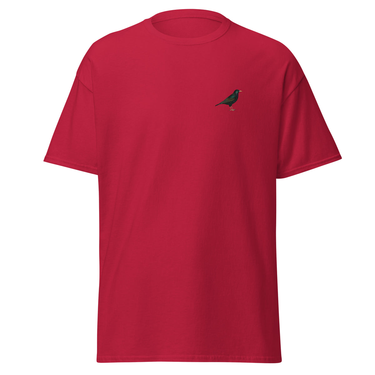Starling unisex bird T-shirt in Cardinal