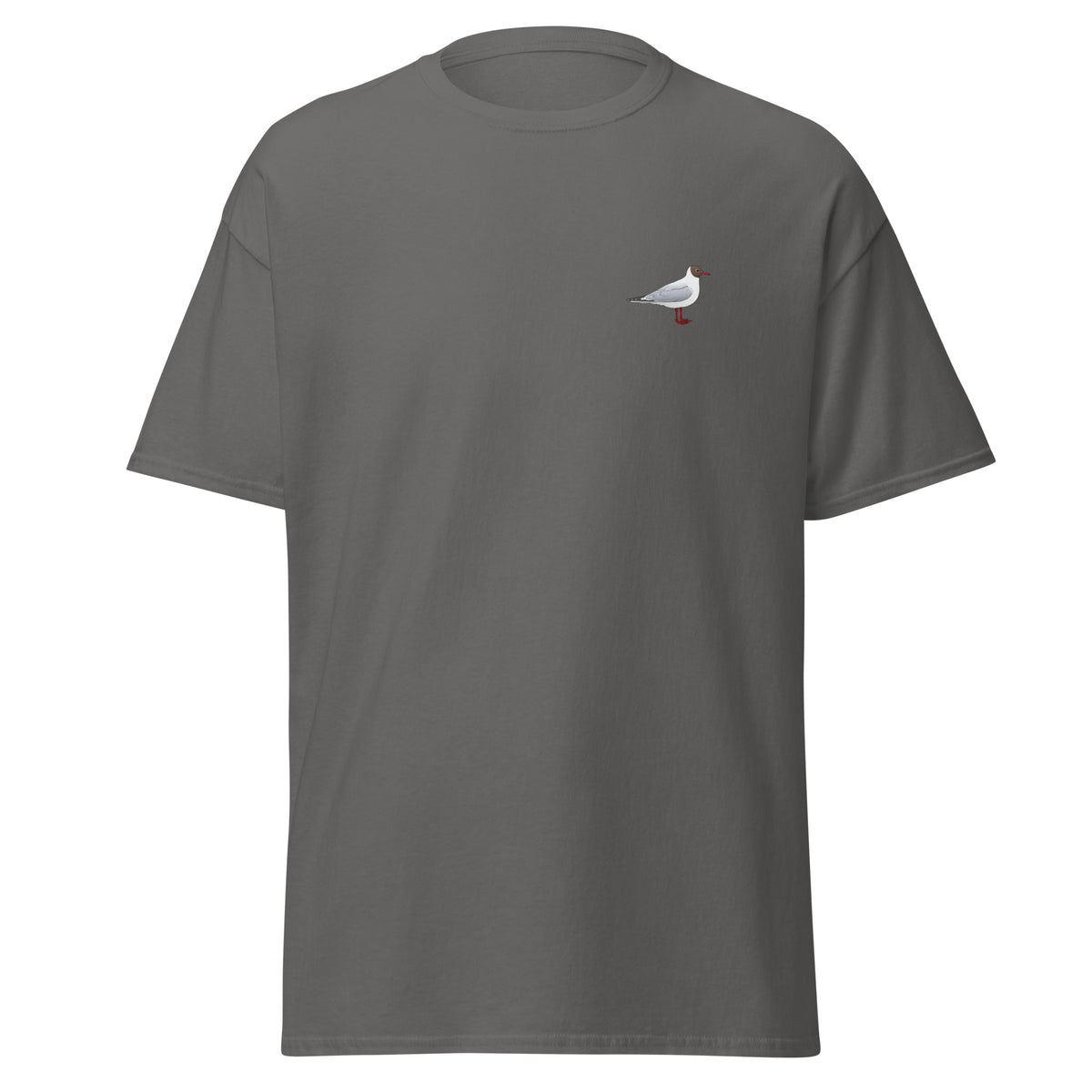 Black-headed Gull unisex bird T-shirt in Charcoal