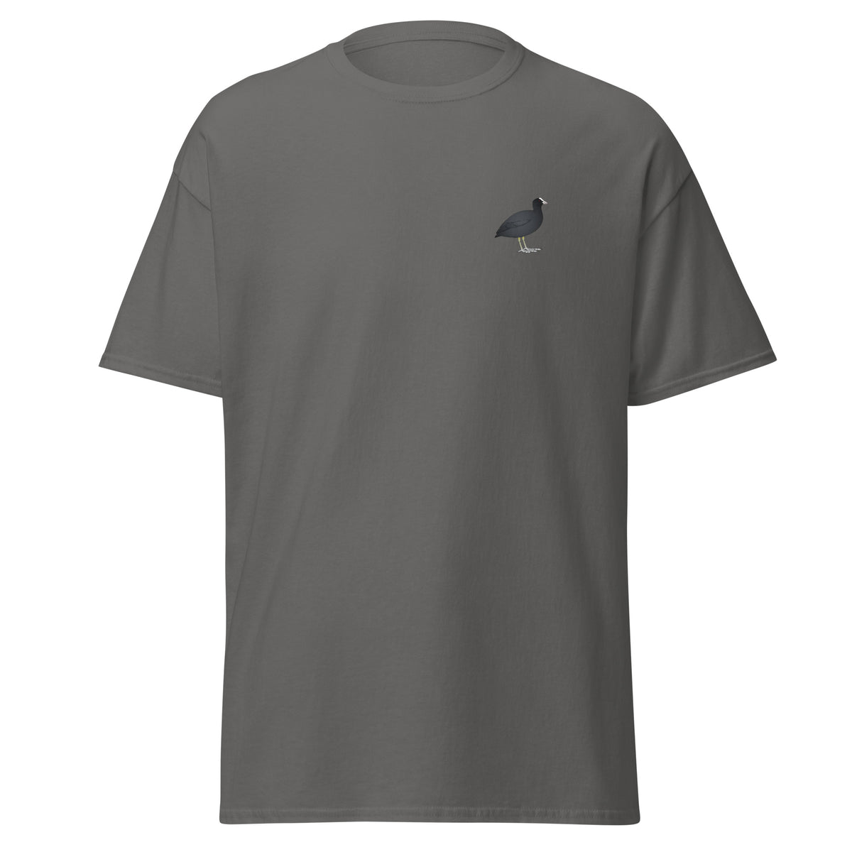 Coot unisex bird T-shirt in Charcoal