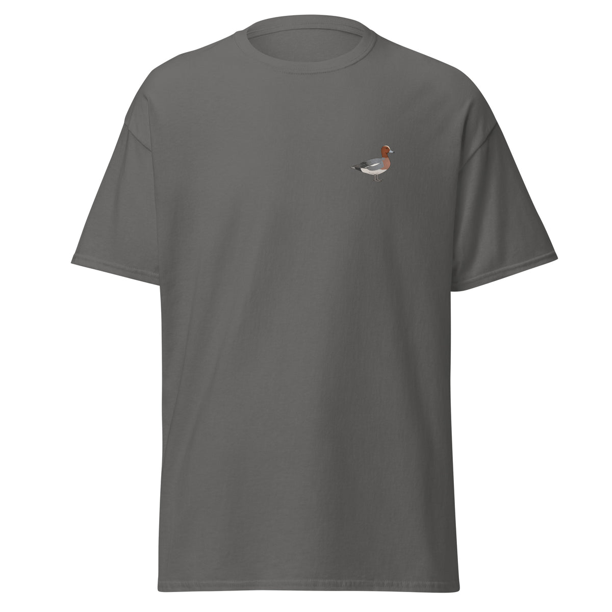 Wigeon unisex bird T-shirt in Charcoal