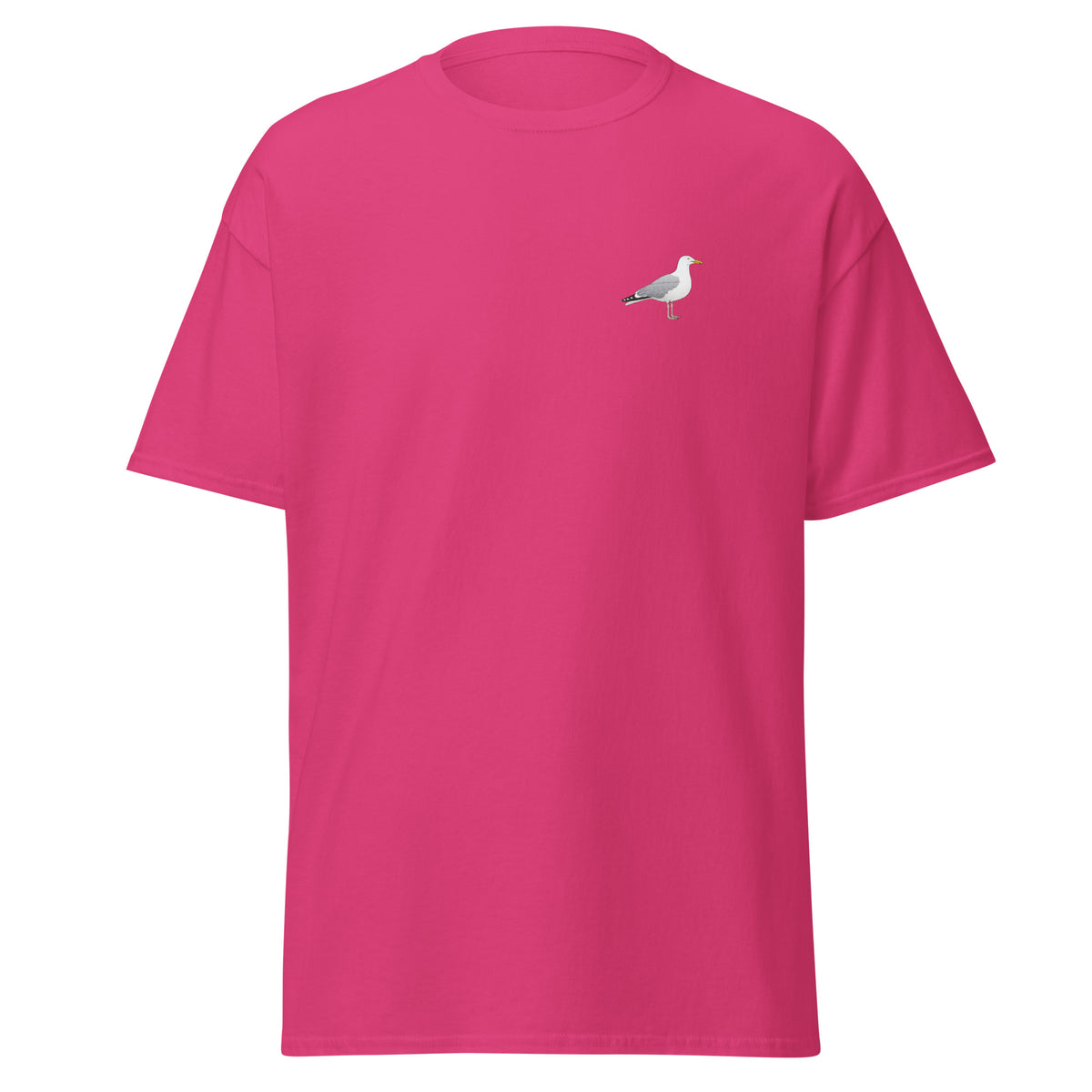 Herring Gull unisex bird T-shirt in Heliconia