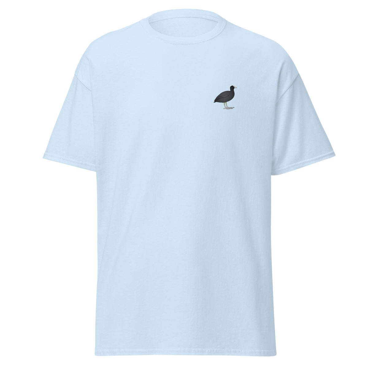 Coot unisex bird T-shirt in Light Blue