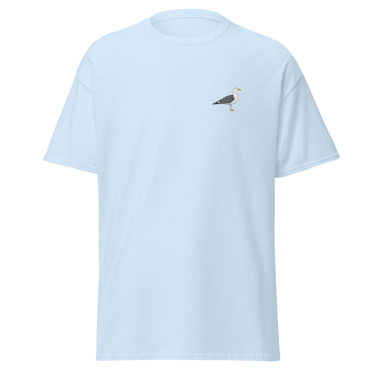 Lesser Black-backed Gull unisex bird T-shirt in Light Blue