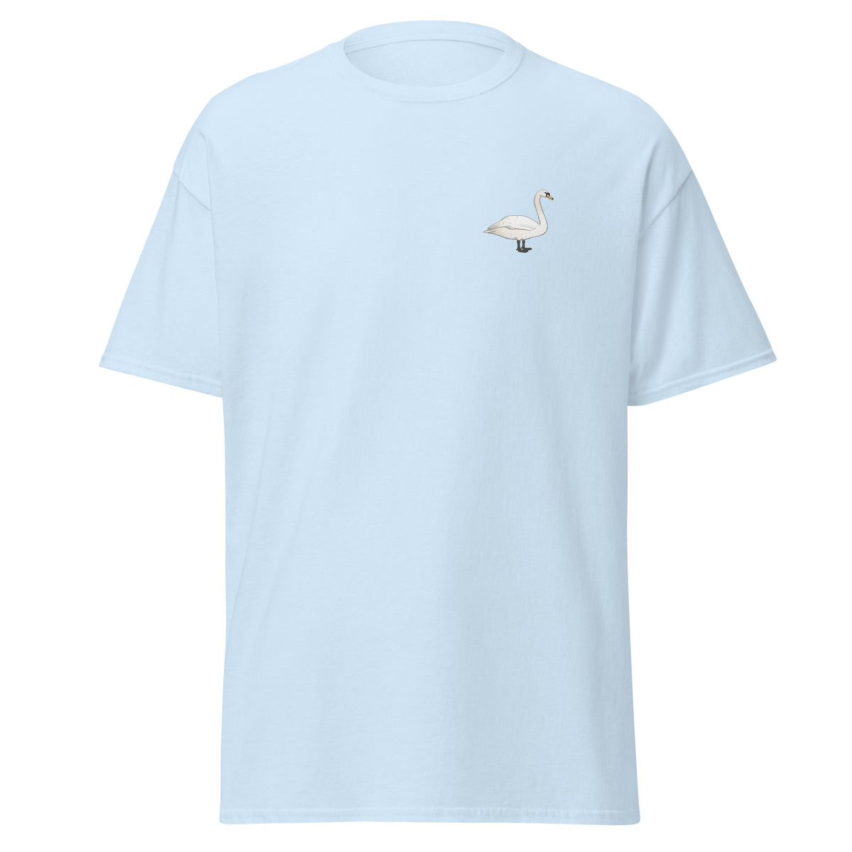 Mute Swan unisex bird T-shirt in Light Blue