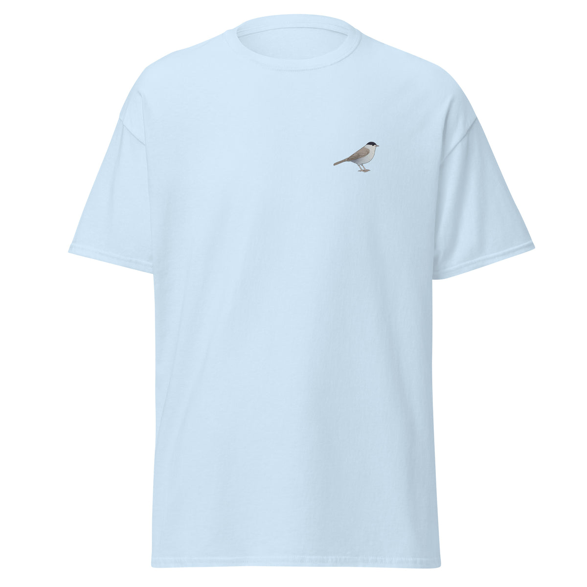 Blackcap unisex bird T-shirt in Light Blue