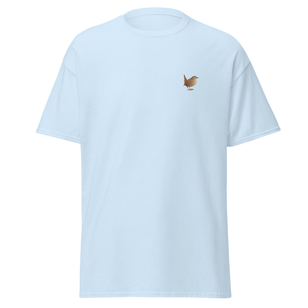 Wren unisex bird T-shirt in Light Blue
