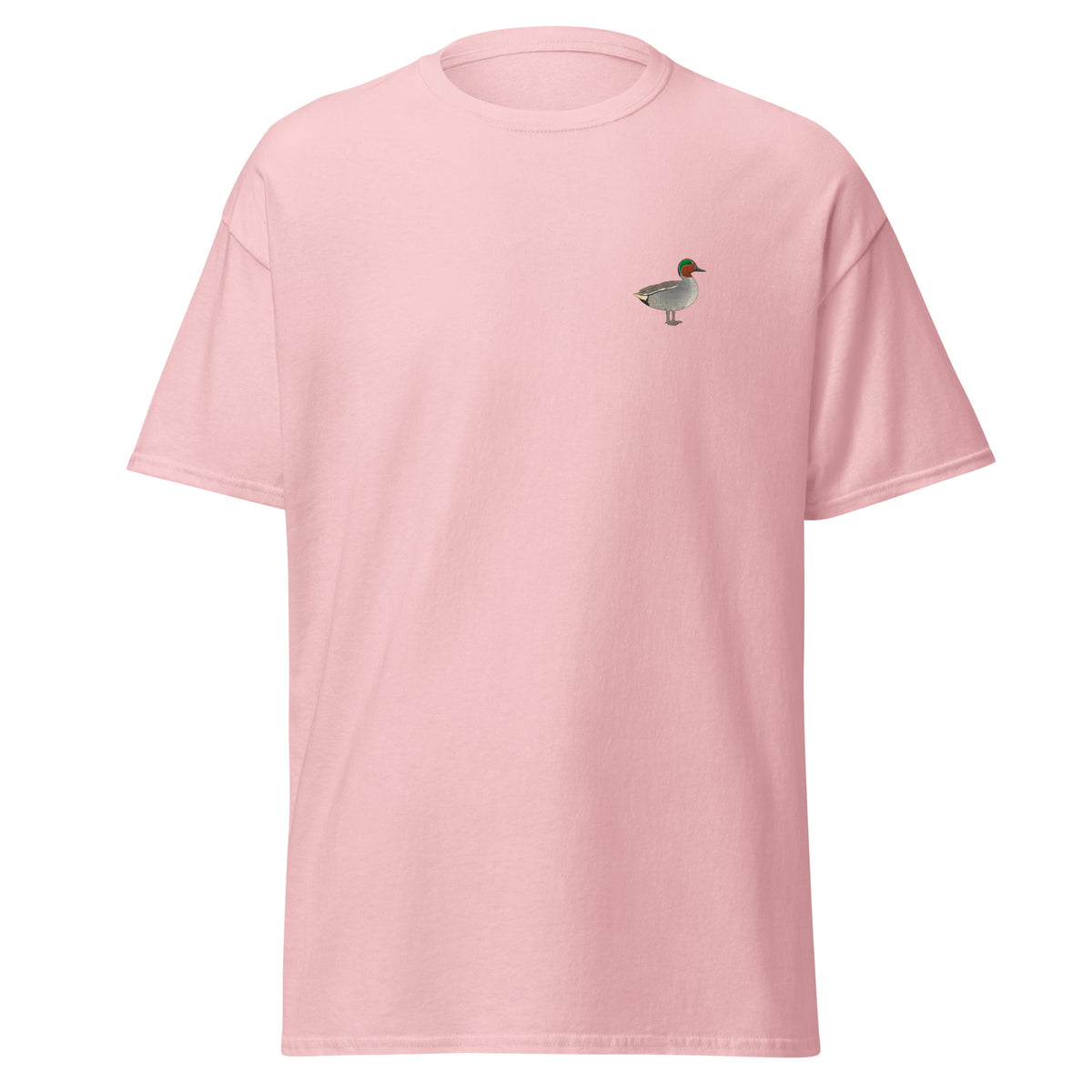 Teal unisex bird T-shirt in Light Pink