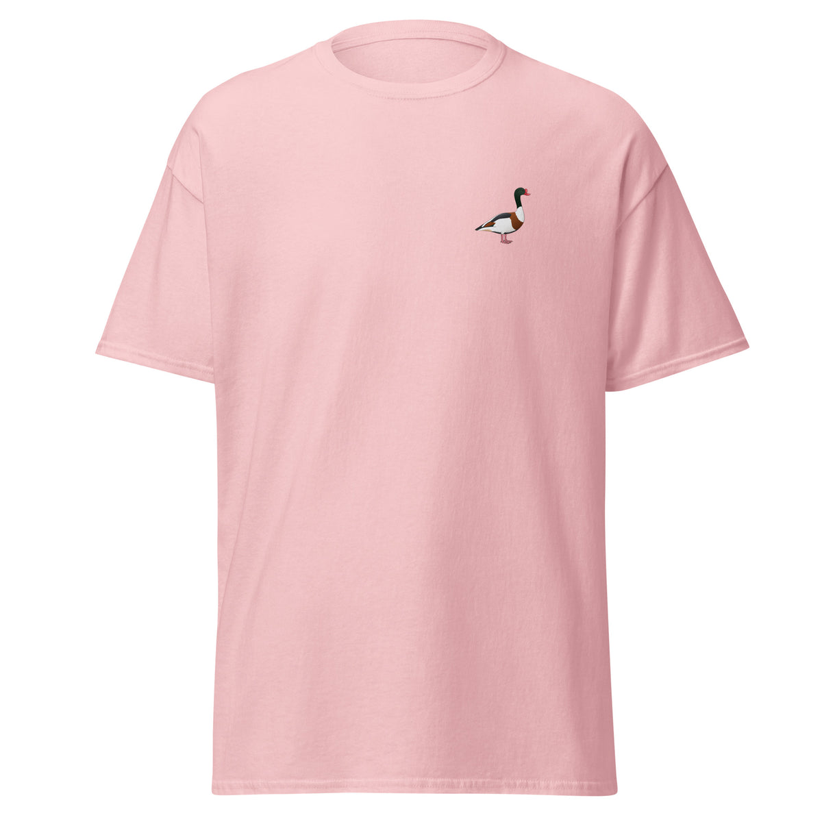 Shelduck unisex bird T-shirt in Light Pink