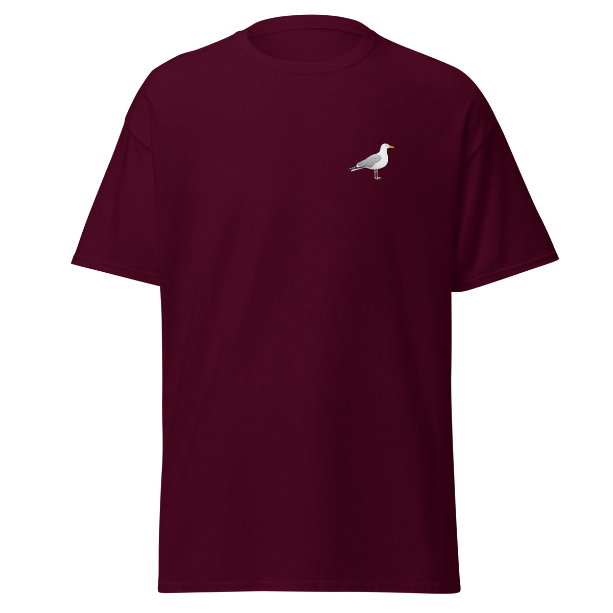 Herring Gull unisex bird T-shirt in Maroon