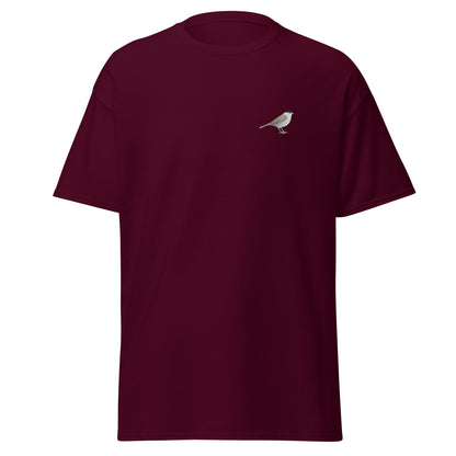 Blackcap unisex bird T-shirt in Maroon