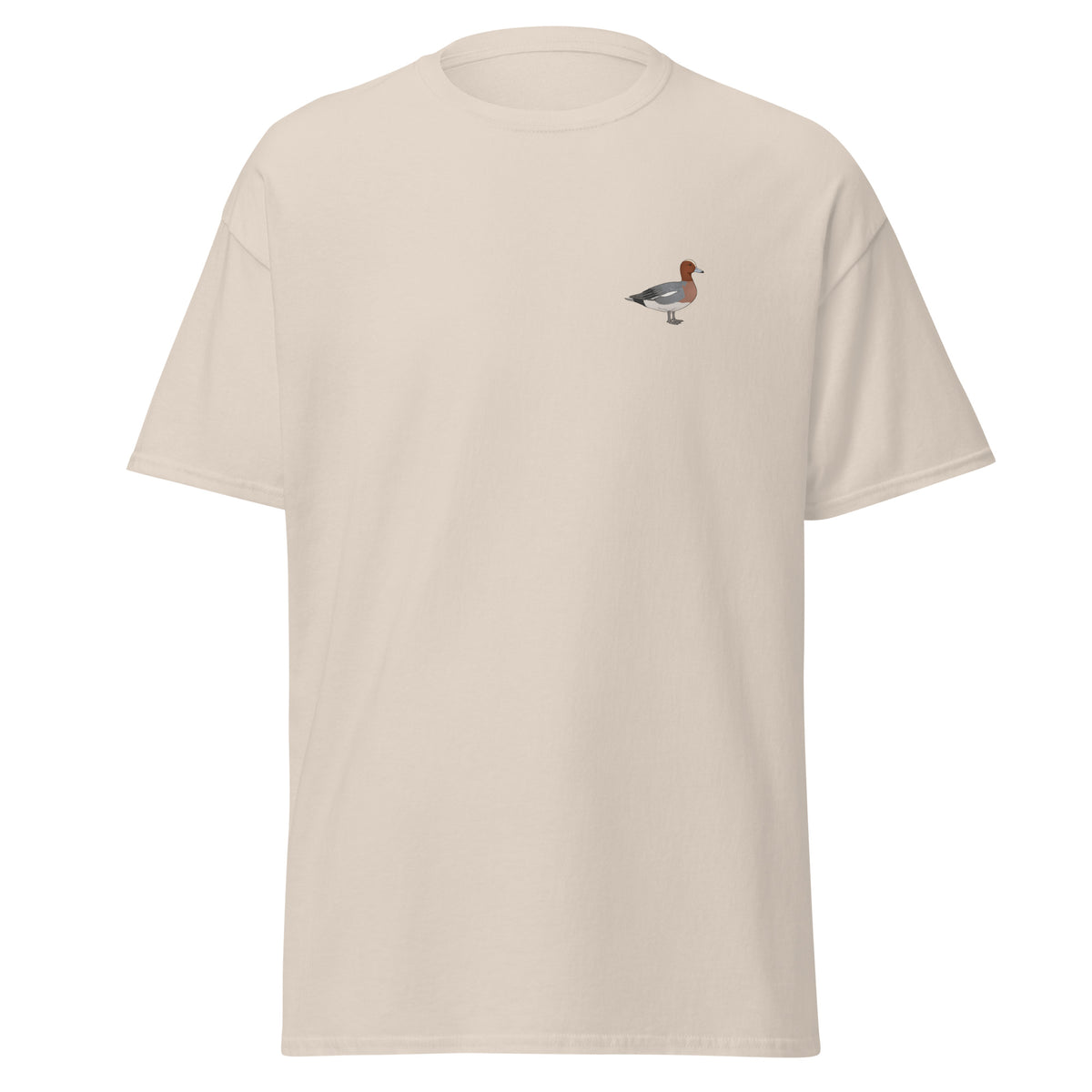 Wigeon unisex bird T-shirt in Natural