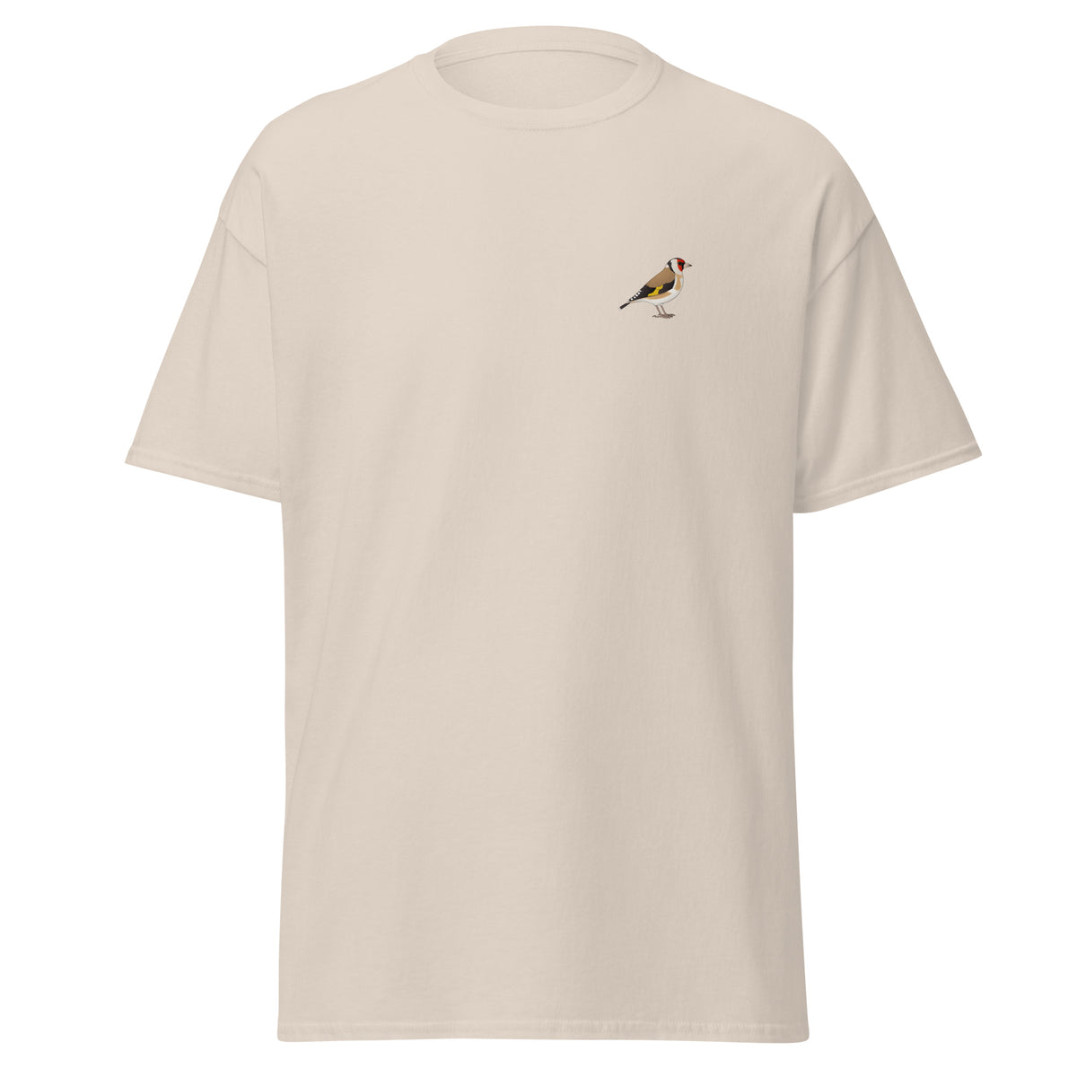 Goldfinch unisex bird T-shirt in Natural