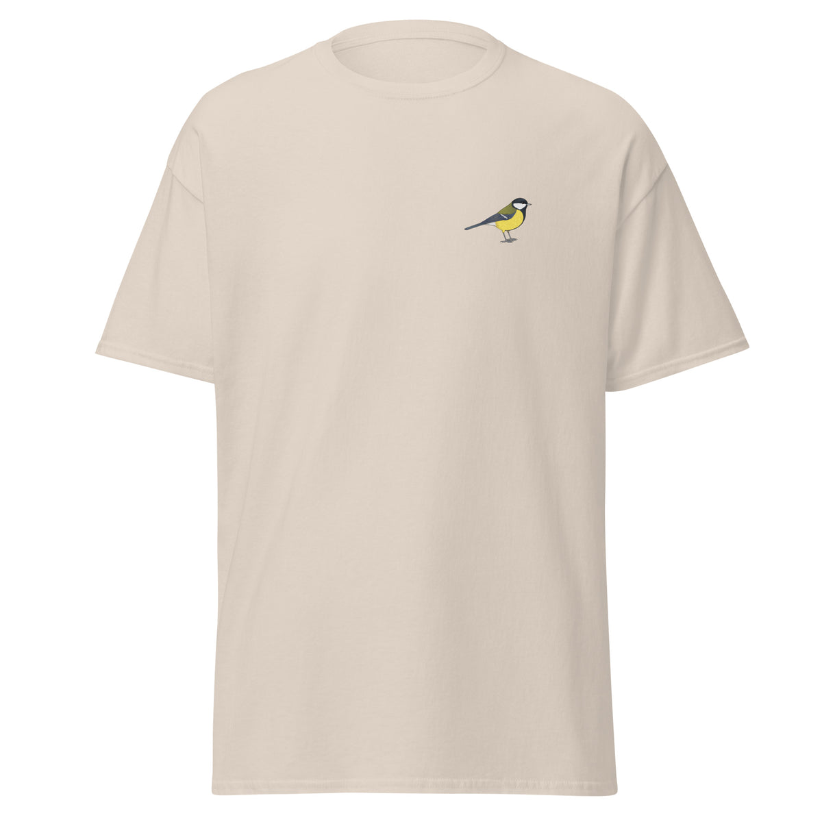 Great Tit unisex bird T-shirt in Natural
