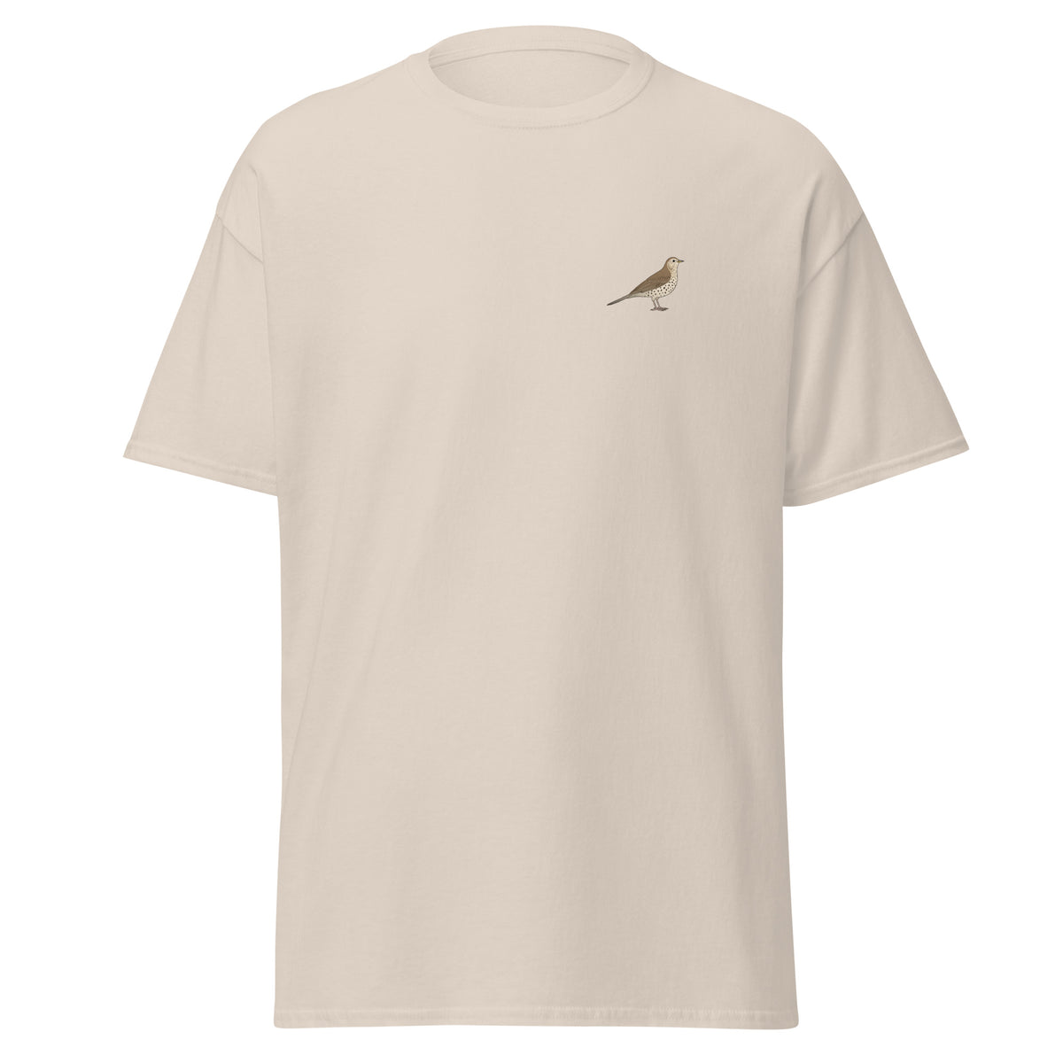 Mistle Thrush unisex bird T-shirt in Natural
