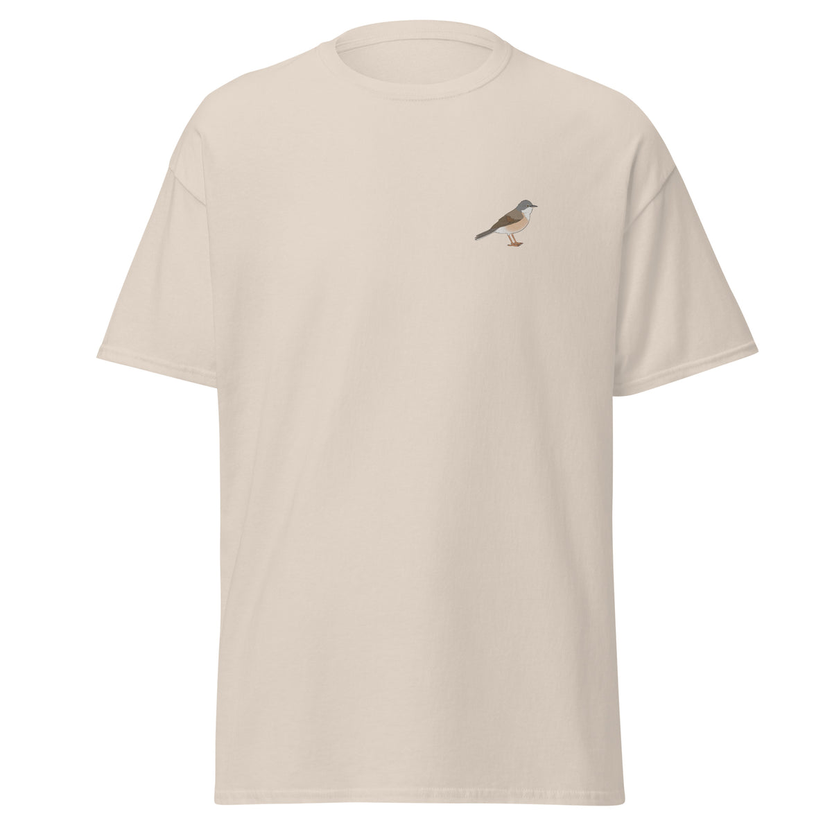 Whitethroat unisex bird T-shirt in Natural