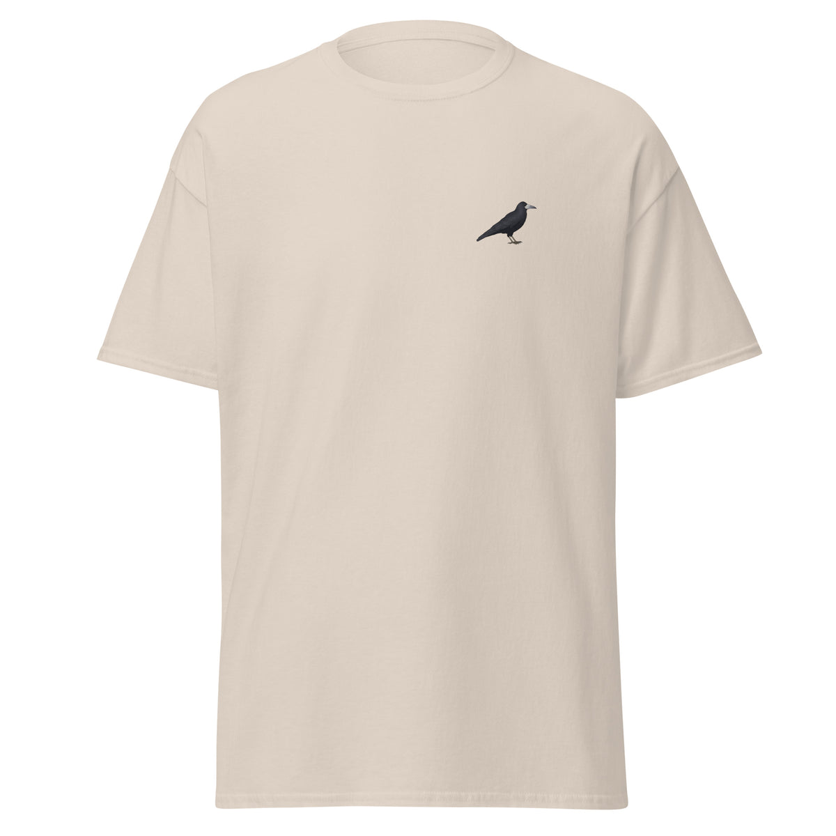 Rook unisex bird T-shirt in Natural