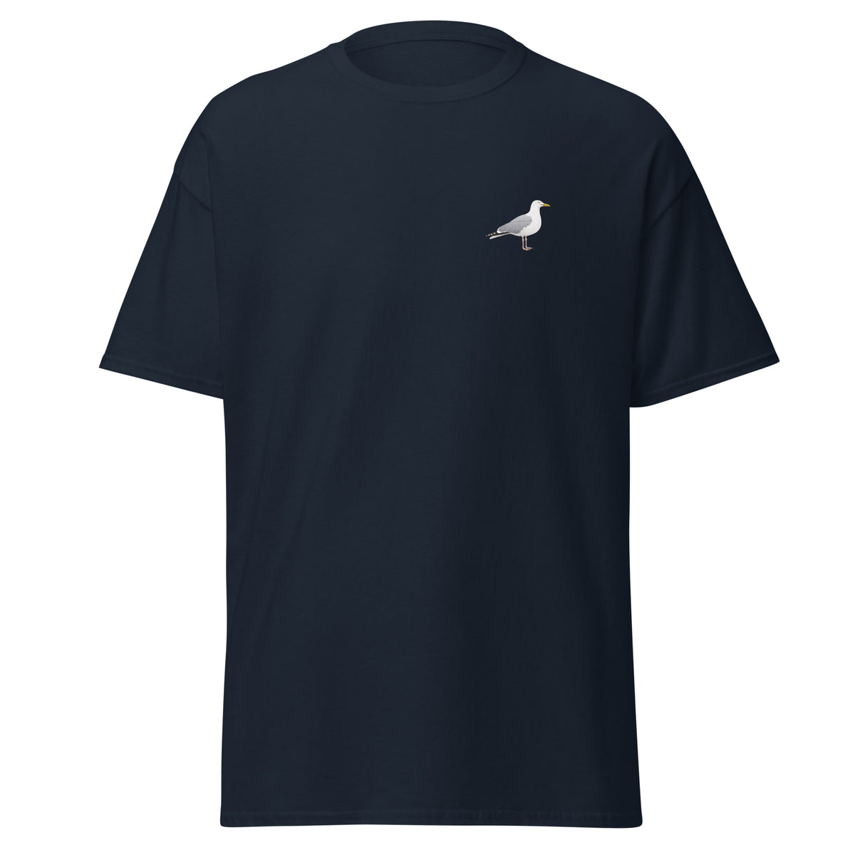 Herring Gull unisex bird T-shirt in Navy