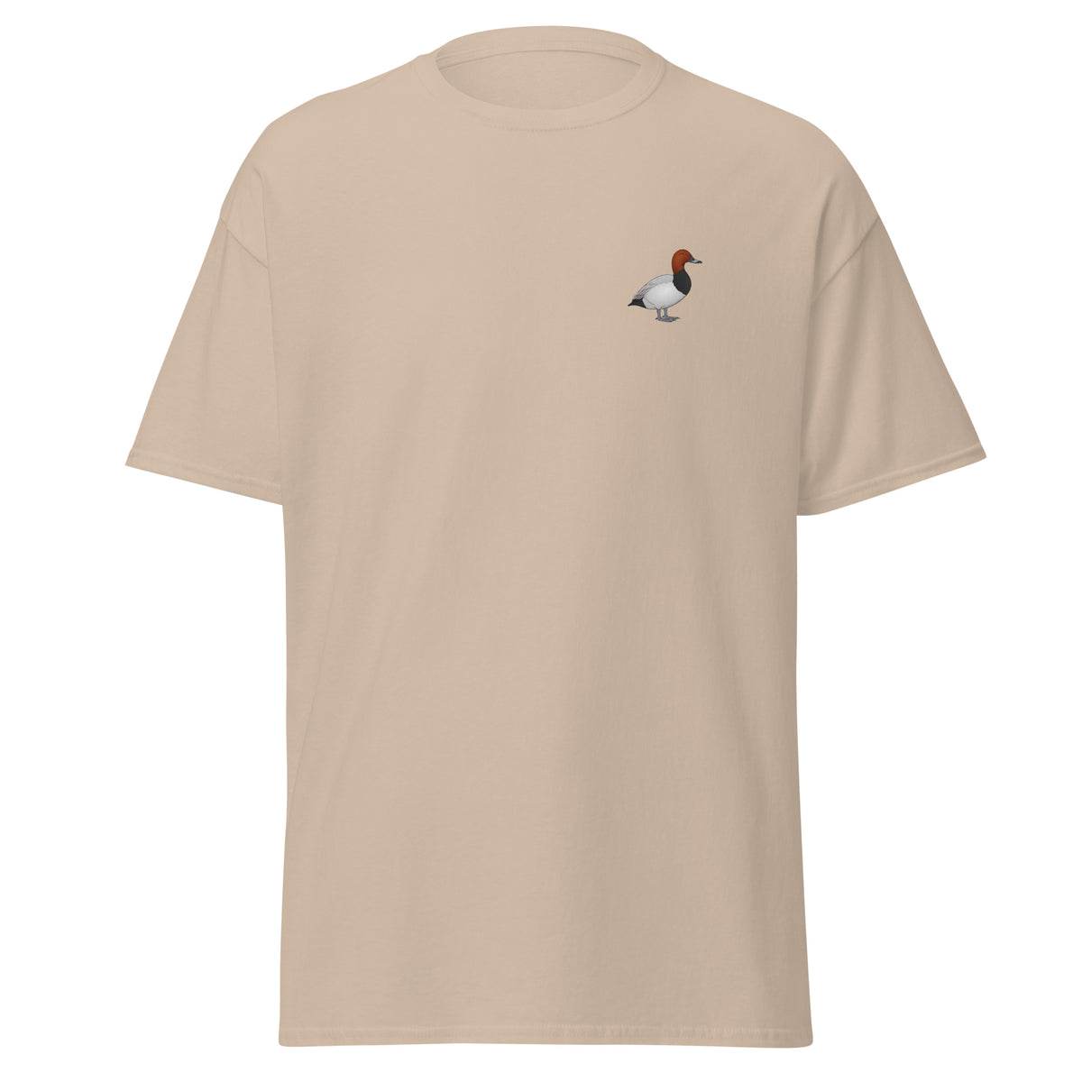 Pochard unisex bird T-shirt in Sand
