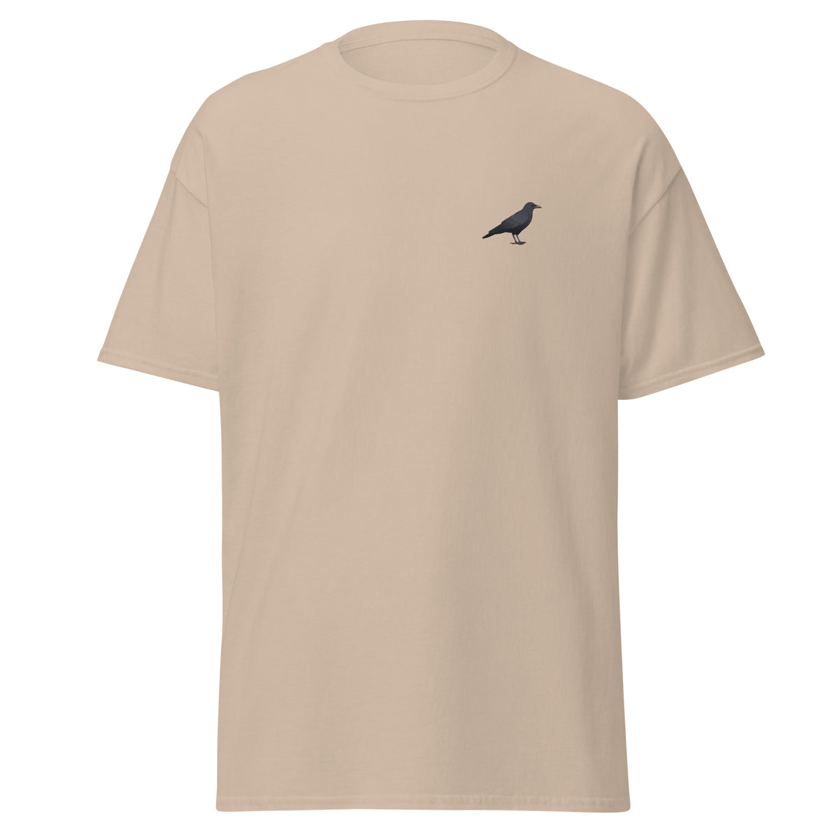 Carrion Crow unisex bird T-shirt in Sand