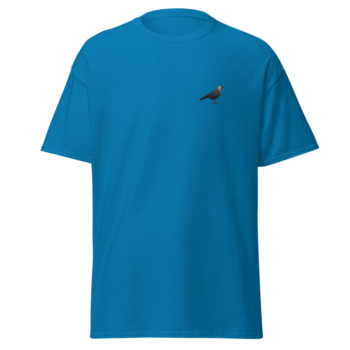 Jackdaw unisex bird T-shirt in Sapphire