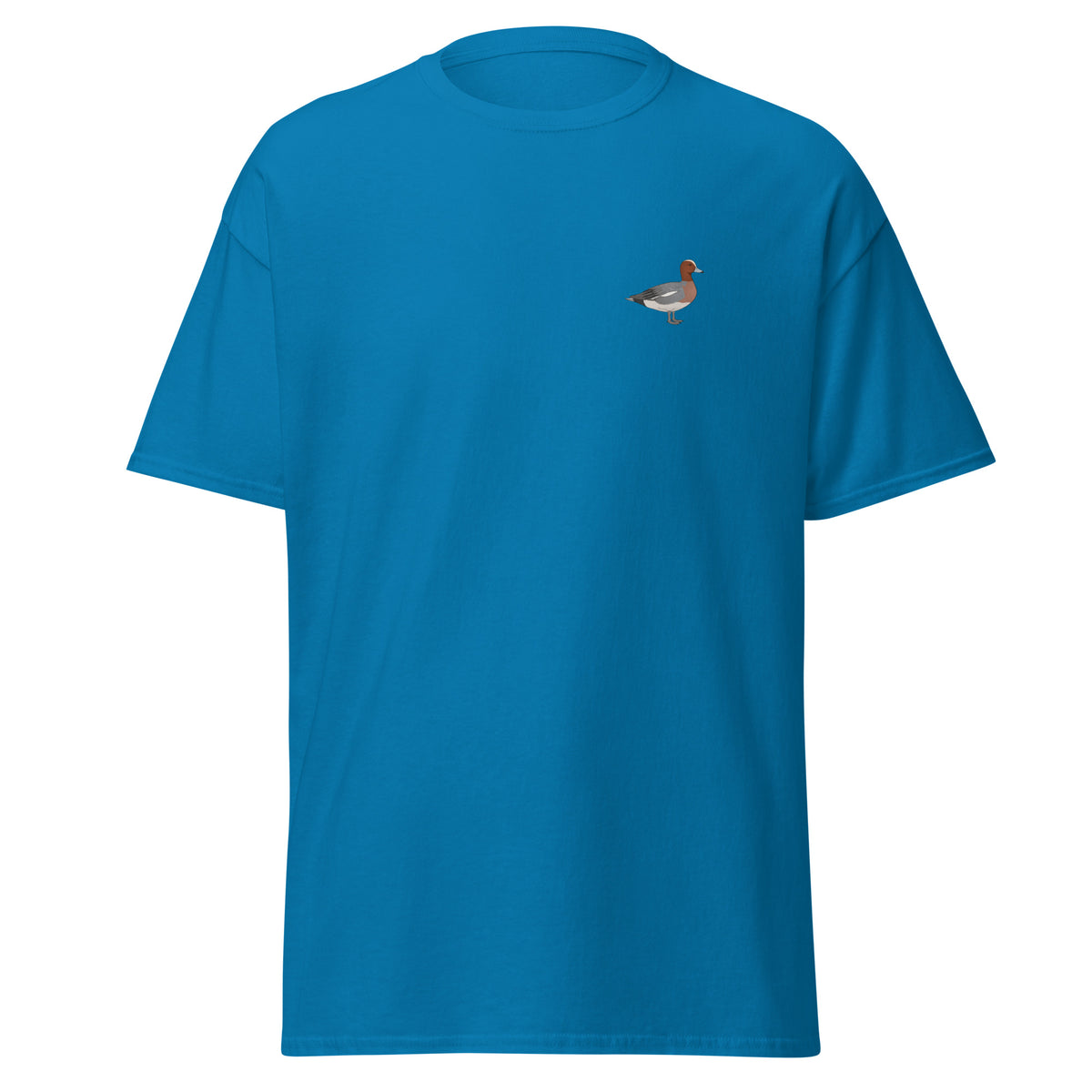 Wigeon unisex bird T-shirt in Sapphire