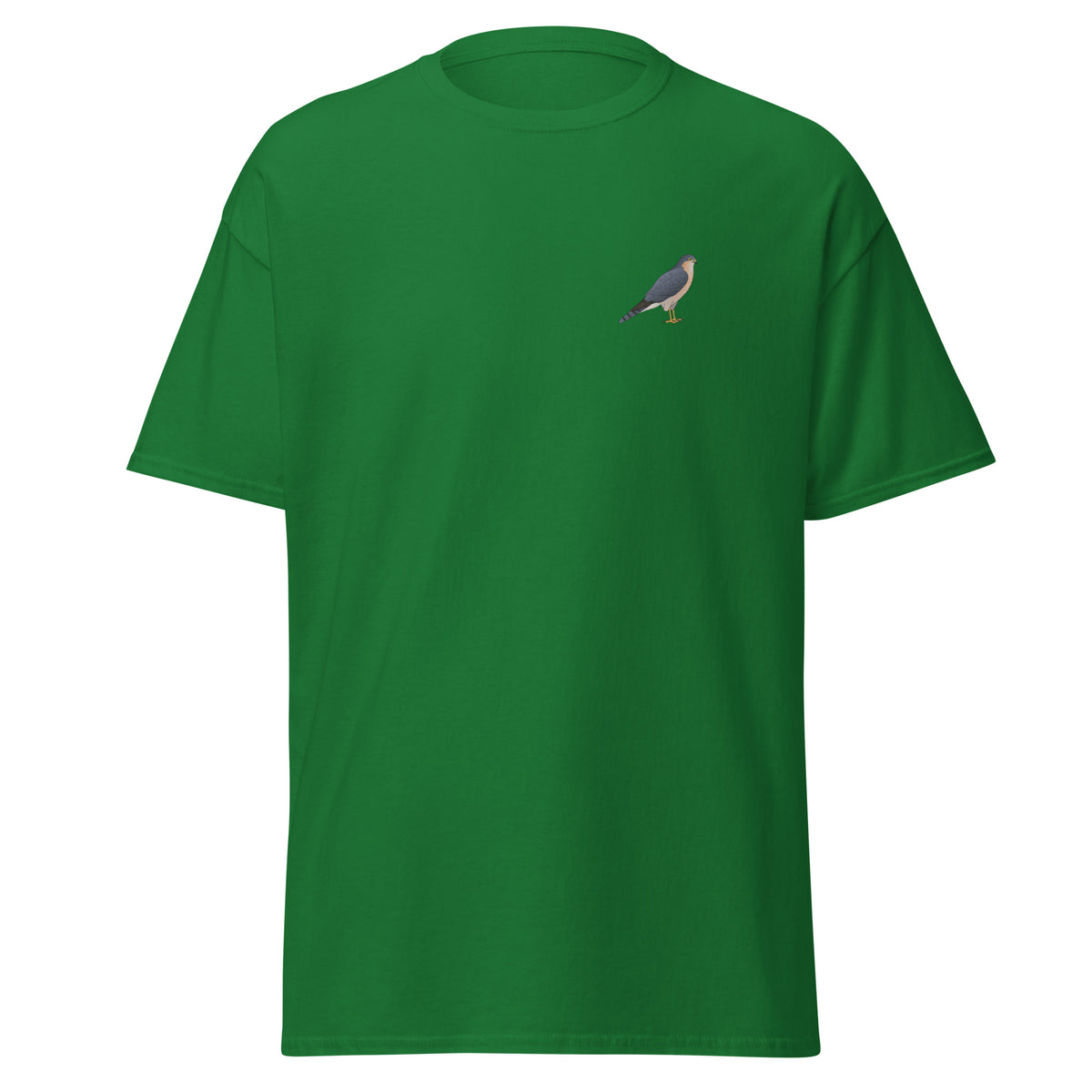 Sparrowhawk unisex bird T-shirt in Turf Green