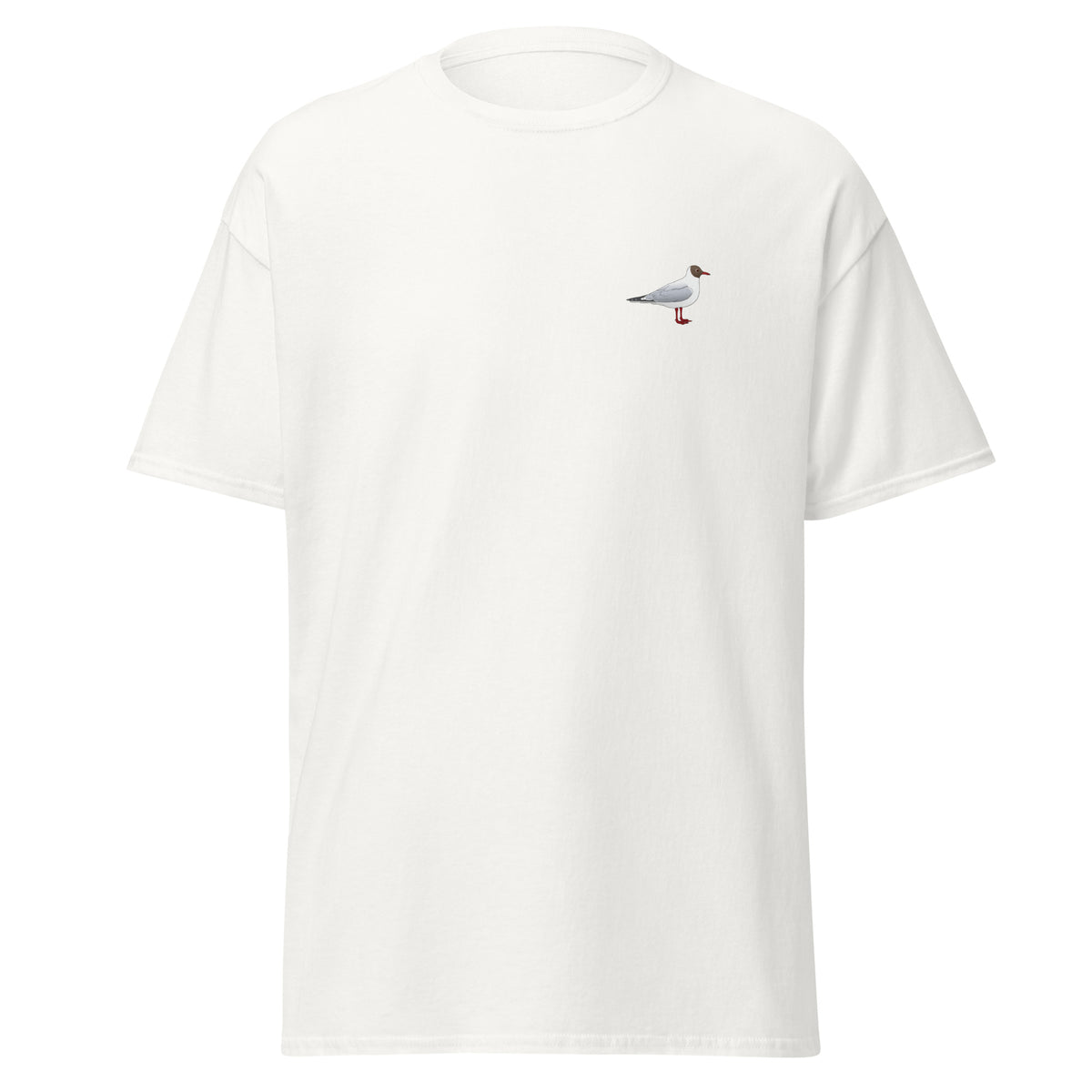 Black-headed Gull unisex bird T-shirt in White