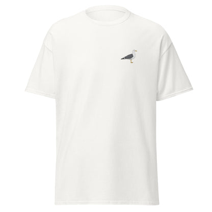 Lesser Black-backed Gull unisex bird T-shirt in White