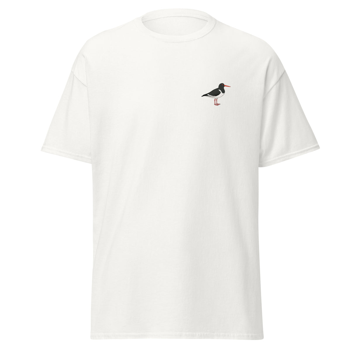 Oystercatcher unisex bird T-shirt in White