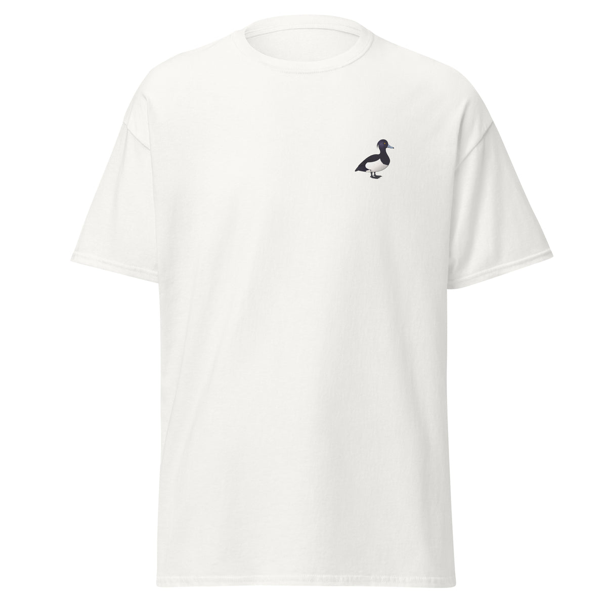 Tufted Duck unisex bird T-shirt in White