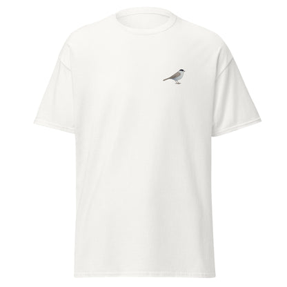 Blackcap unisex bird T-shirt in White