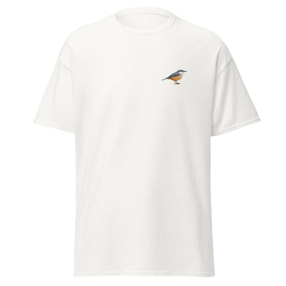 Nuthatch unisex bird T-shirt in White
