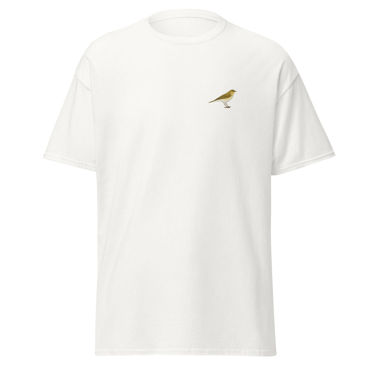 Willow Warbler unisex bird T-shirt in White