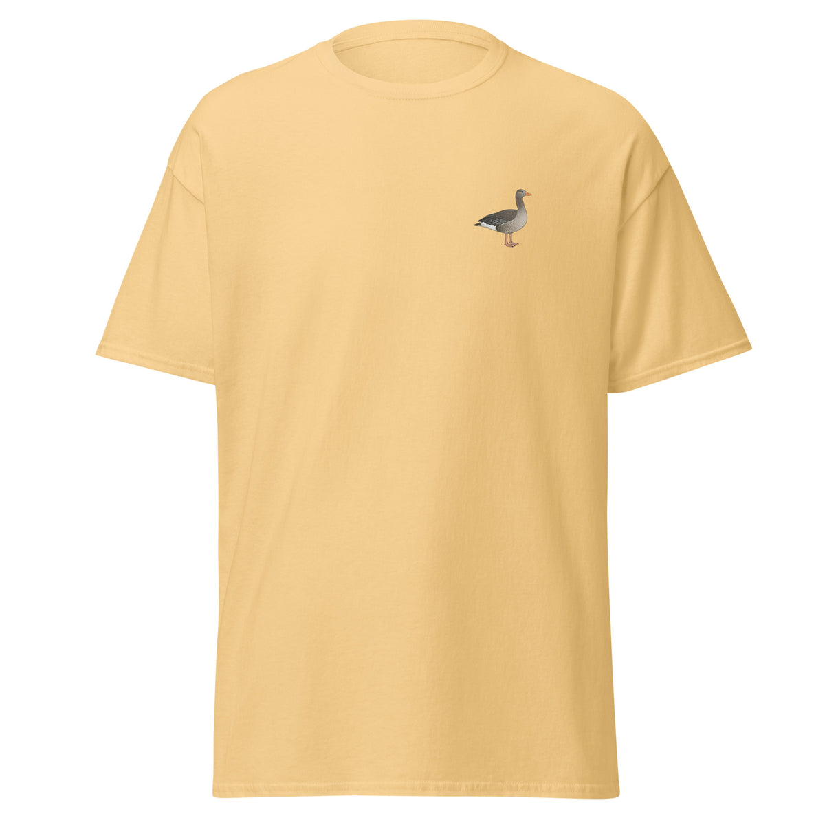 Greylag Goose unisex bird T-shirt in Yellow Haze